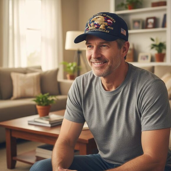 Patriotic Baseball Cap Commemorative 250th Anniversary Adjustable Fit Classic - Picture 3 of 6